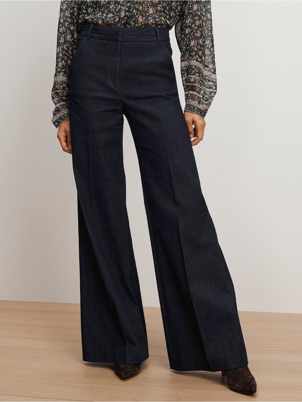 VERONICA BEARD Crue Wide-Leg Denim Pant